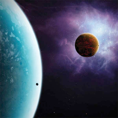 StockTrek Two Planets Born from the Same Star MacBook Skins